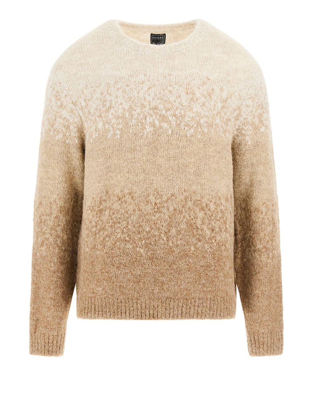Maglione Guess Trey Marled Stripe da Uomo - Beige