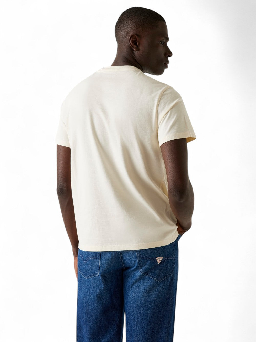 Guess T-shirt Uomo Mod. M5YI17 I3Z14 G047 Panna Avorio