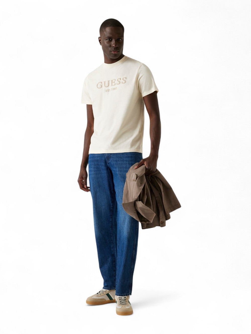 Guess T-shirt Uomo Mod. M5YI17 I3Z14 G047 Panna Avorio