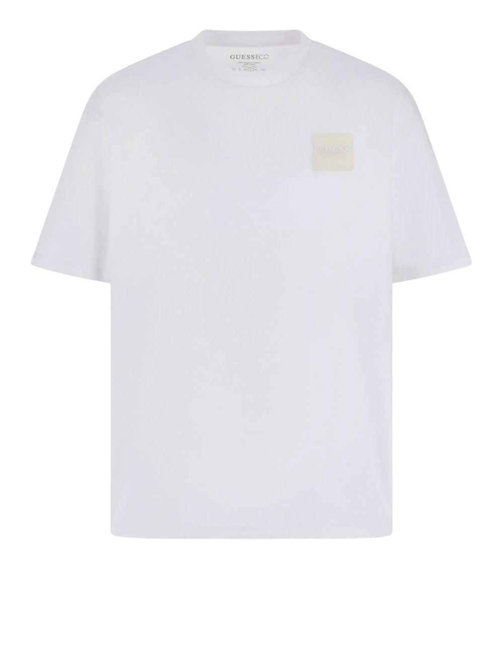 T-shirt Guess Patch At Chest da Uomo - Bianco