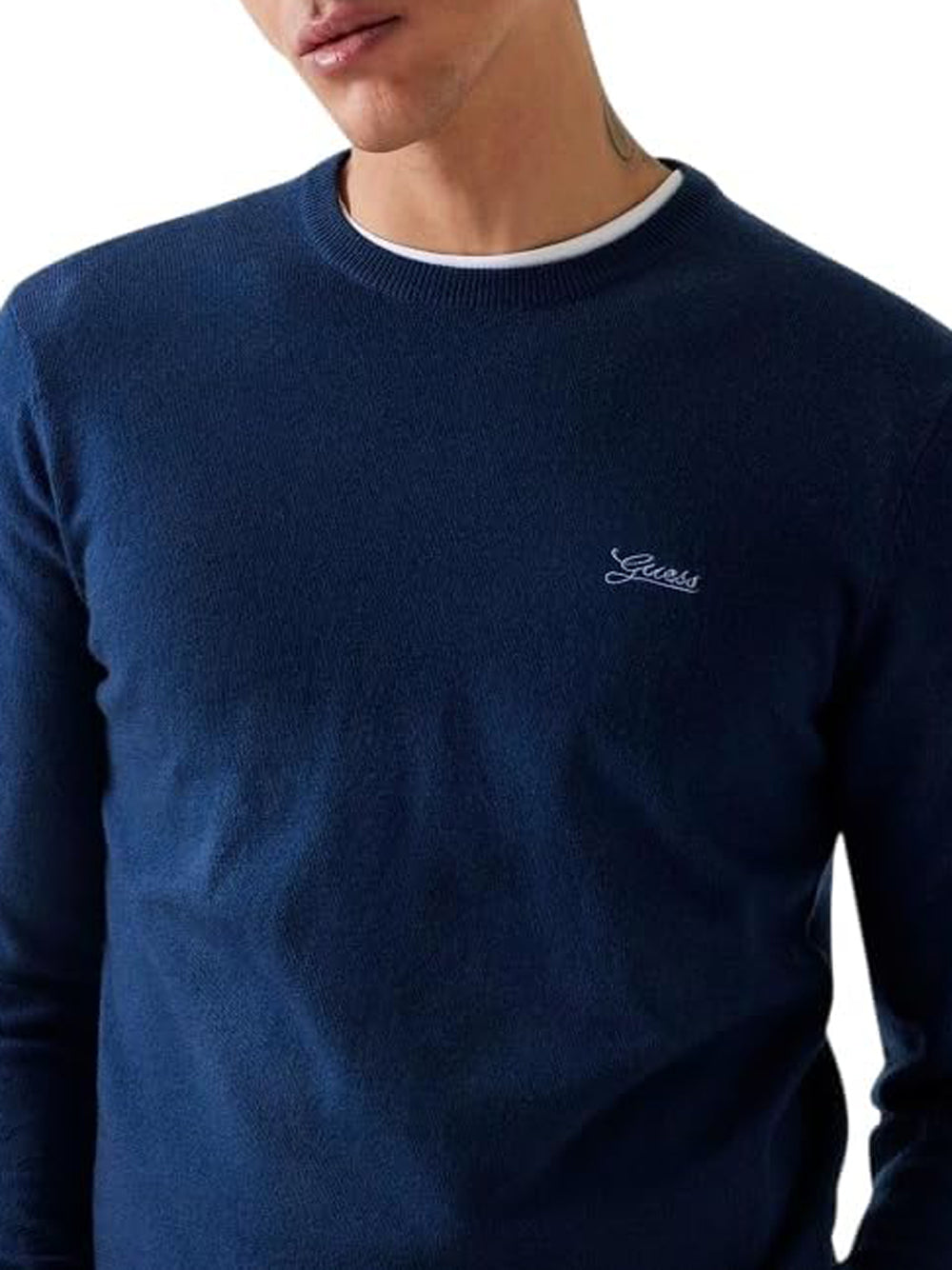 Guess Maglione Girocollo Uomo Mod. M5YR26 Z0122 G7EG AVION Blu