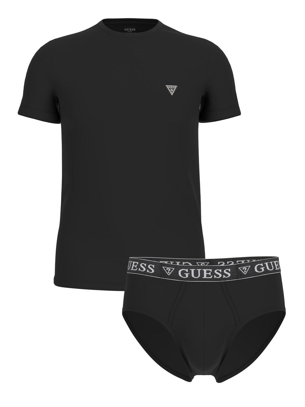 Coordinato Intimo Guess Tee E Brief da Uomo - Nero