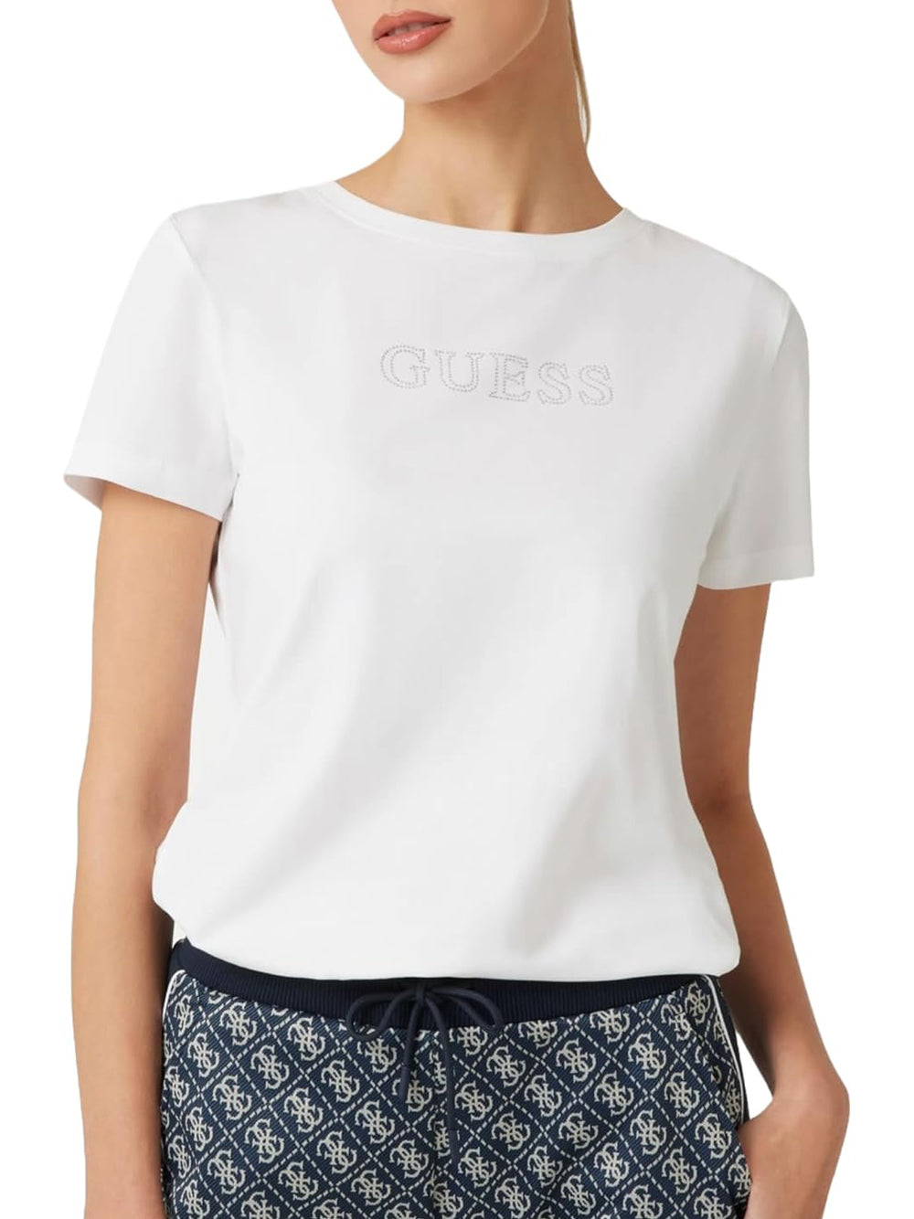 Guess T-shirt Donna Mod. V3BI11 J1314 G011 Panna Avorio