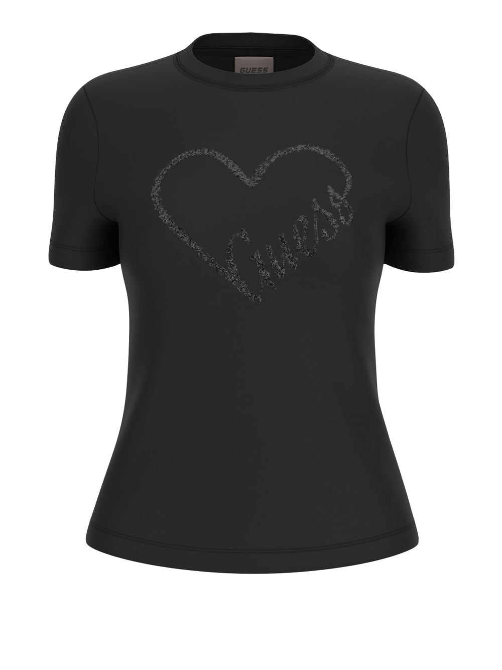 T-shirt Guess Love da Donna - Nero