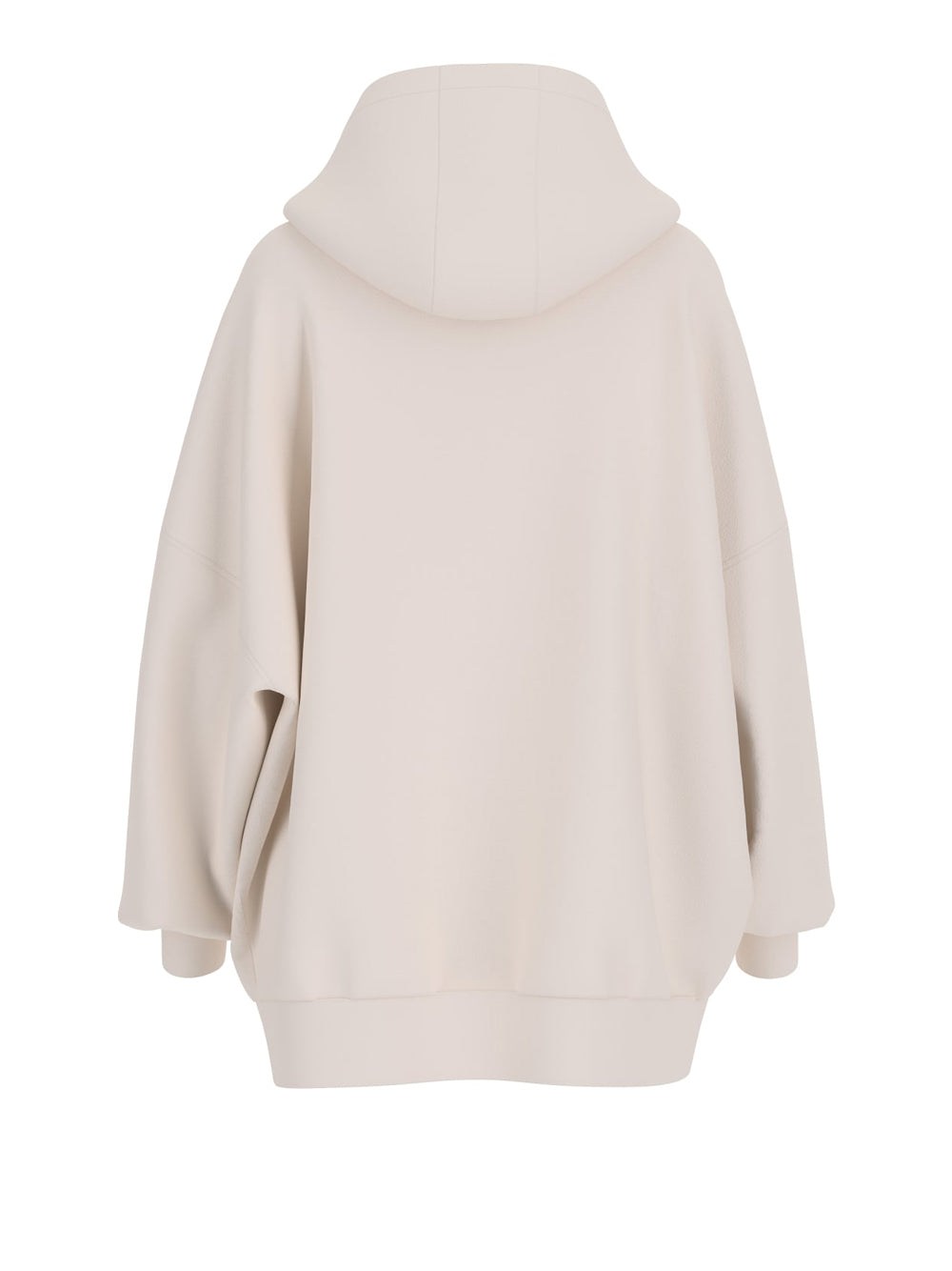 Felpa Cappuccio Guess Aelia Long Maxi da Donna - Bianco