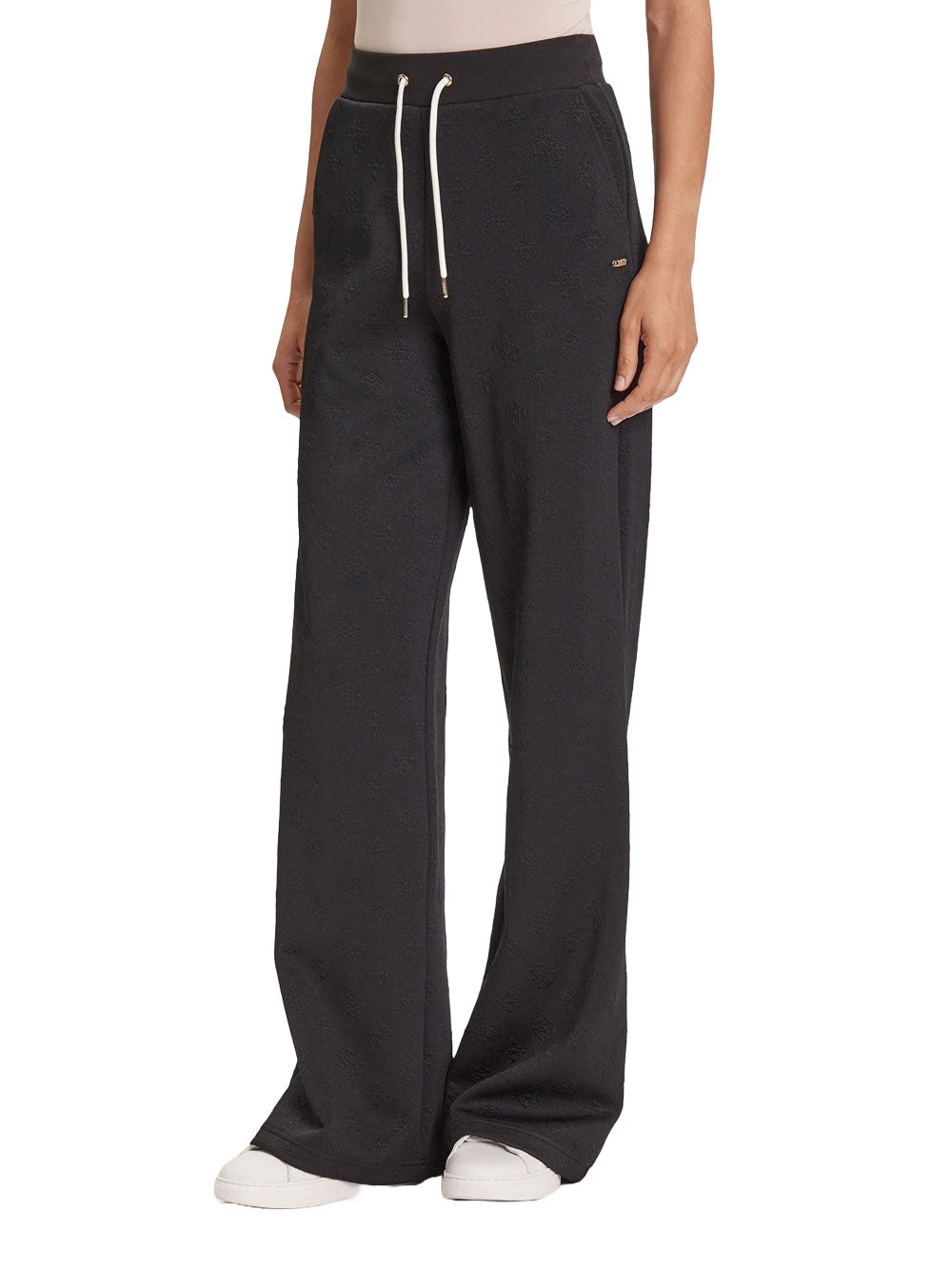 Pantalone Jogger Guess Peony Wide da Donna - Nero