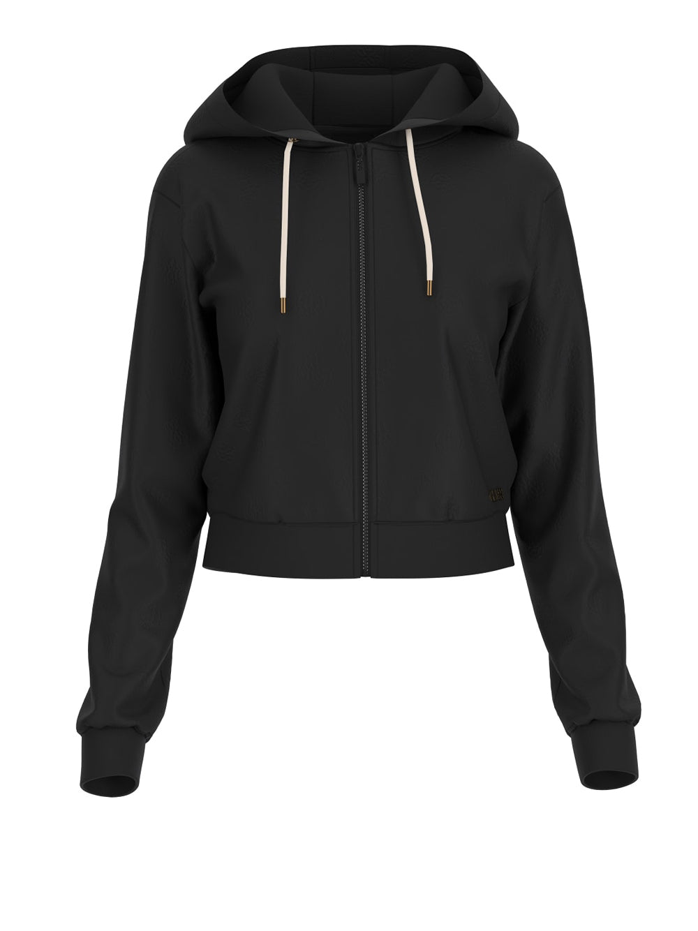 Felpa Zip Guess 3D Peony da Donna - Nero