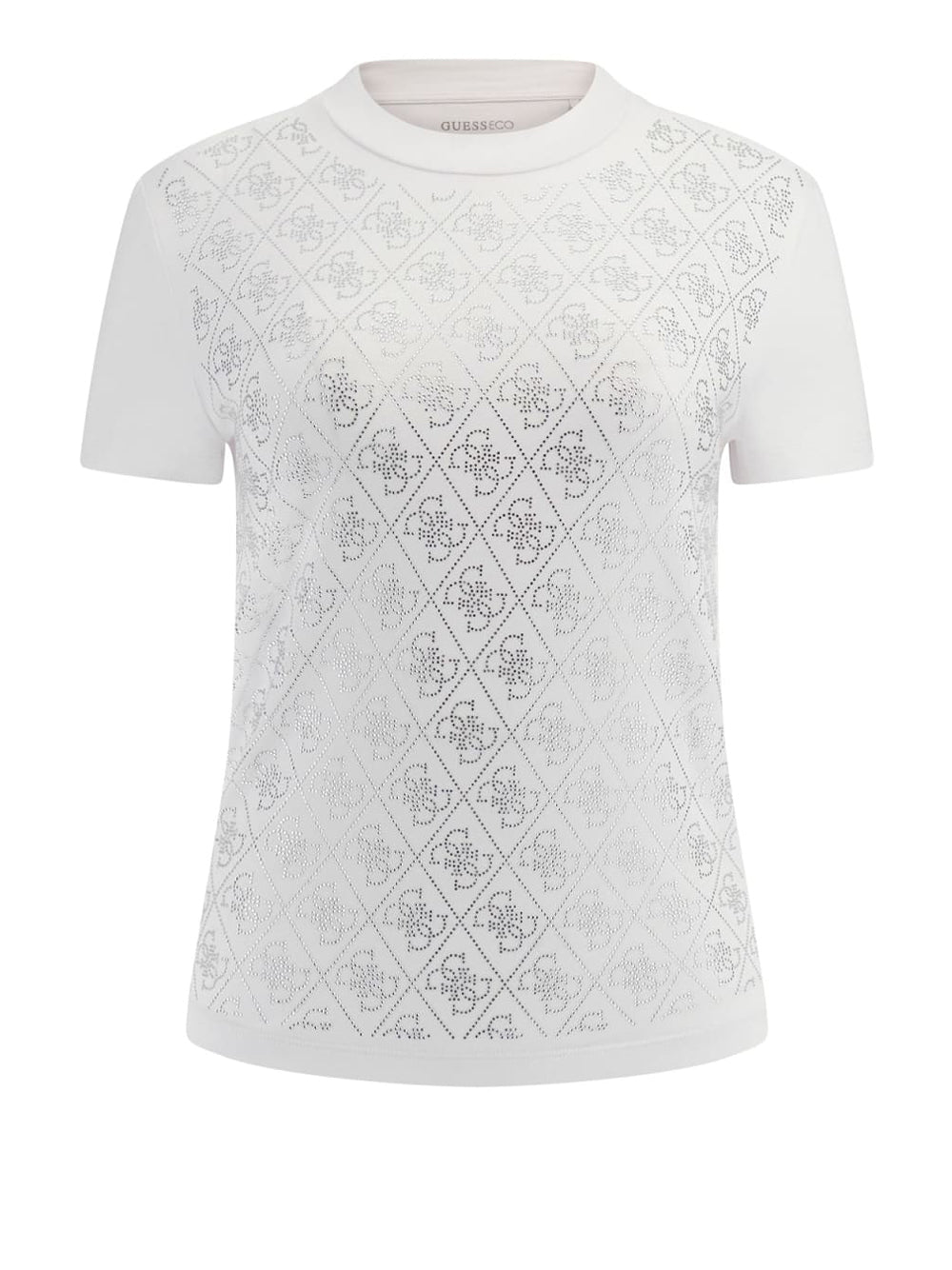 T-shirt Guess All Over 4G da Donna - Bianco