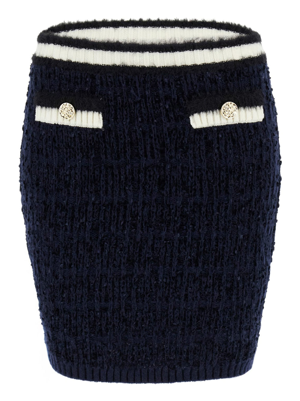 Gonna Mini Guess Aomori Tape Yarn da Donna - Blu