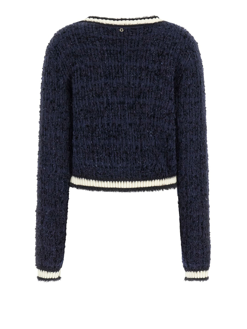 Cardigan Guess Aomori Tape Yarn da Donna - Blu