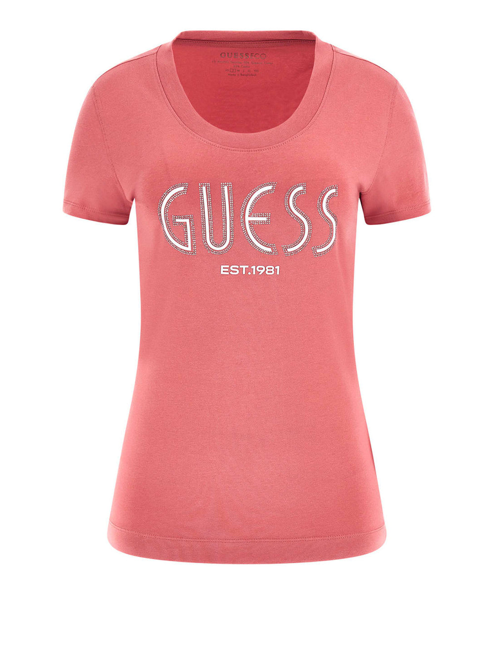 T-shirt Guess Logo da Donna - Rosa