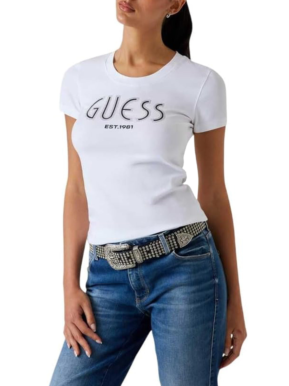 Guess T-shirt Donna Mod. W5YI05 J1314 G011 Bianco