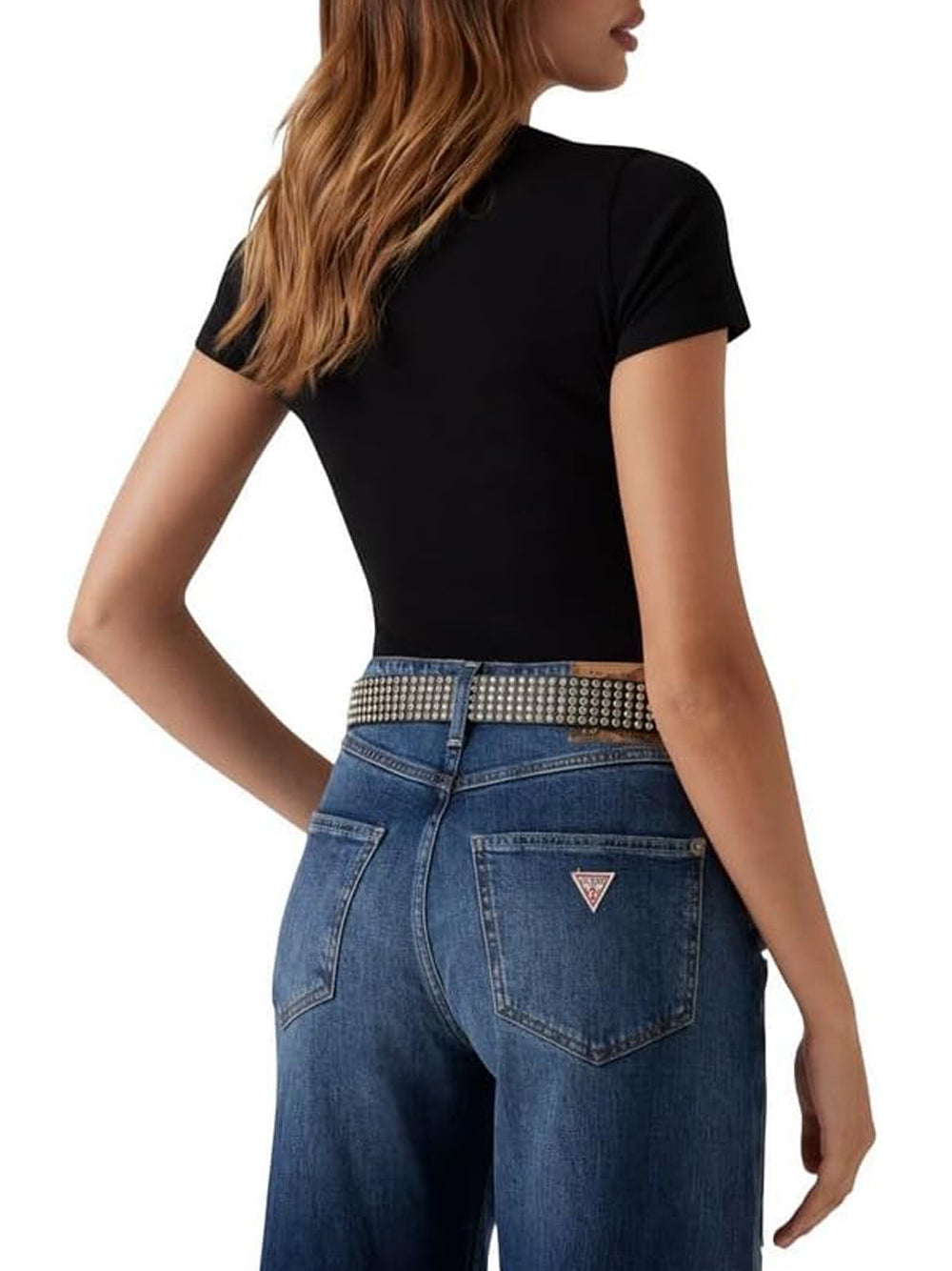 Guess T-shirt Donna Mod. W5YI46 J1314 JBLK Nero