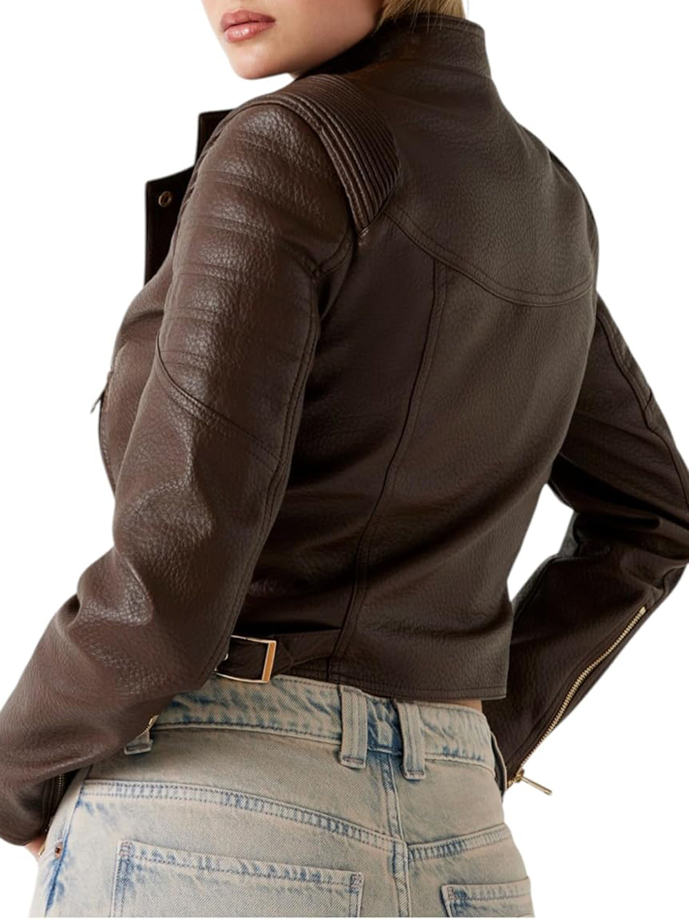 Guess Giubbotto pelle Donna Mod. W5YL19 WHDS0 FN09 Moro Marrone