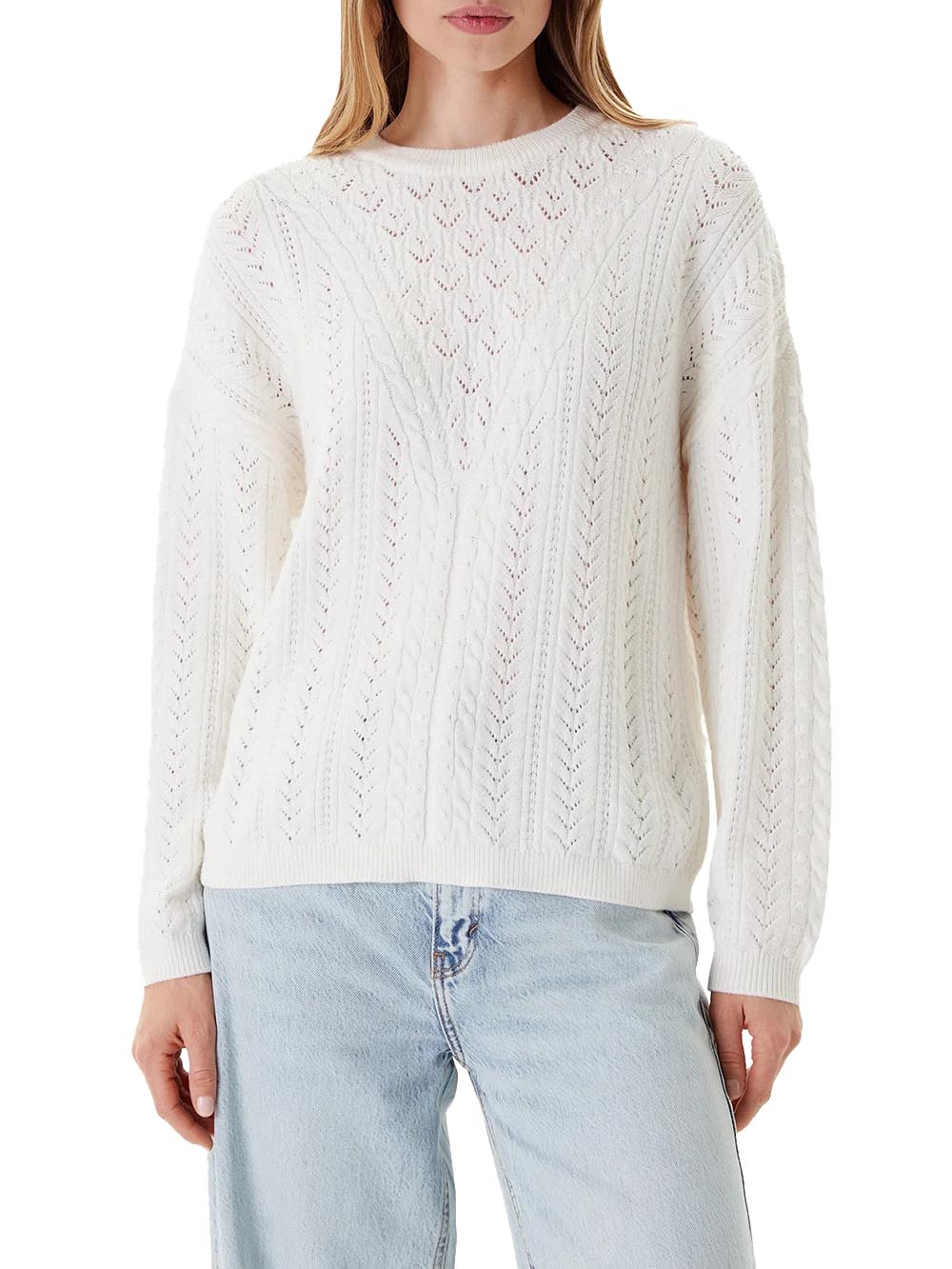 Guess Maglione Donna Mod. W5YR56 Z2ZK2 G106 Panna Avorio