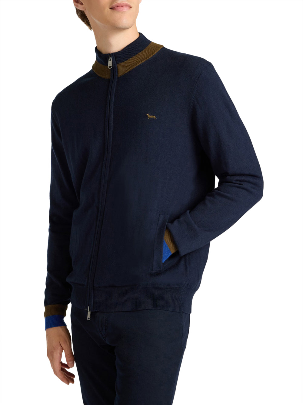 Felpa Zip Harmont & Blaine da Uomo - Blu