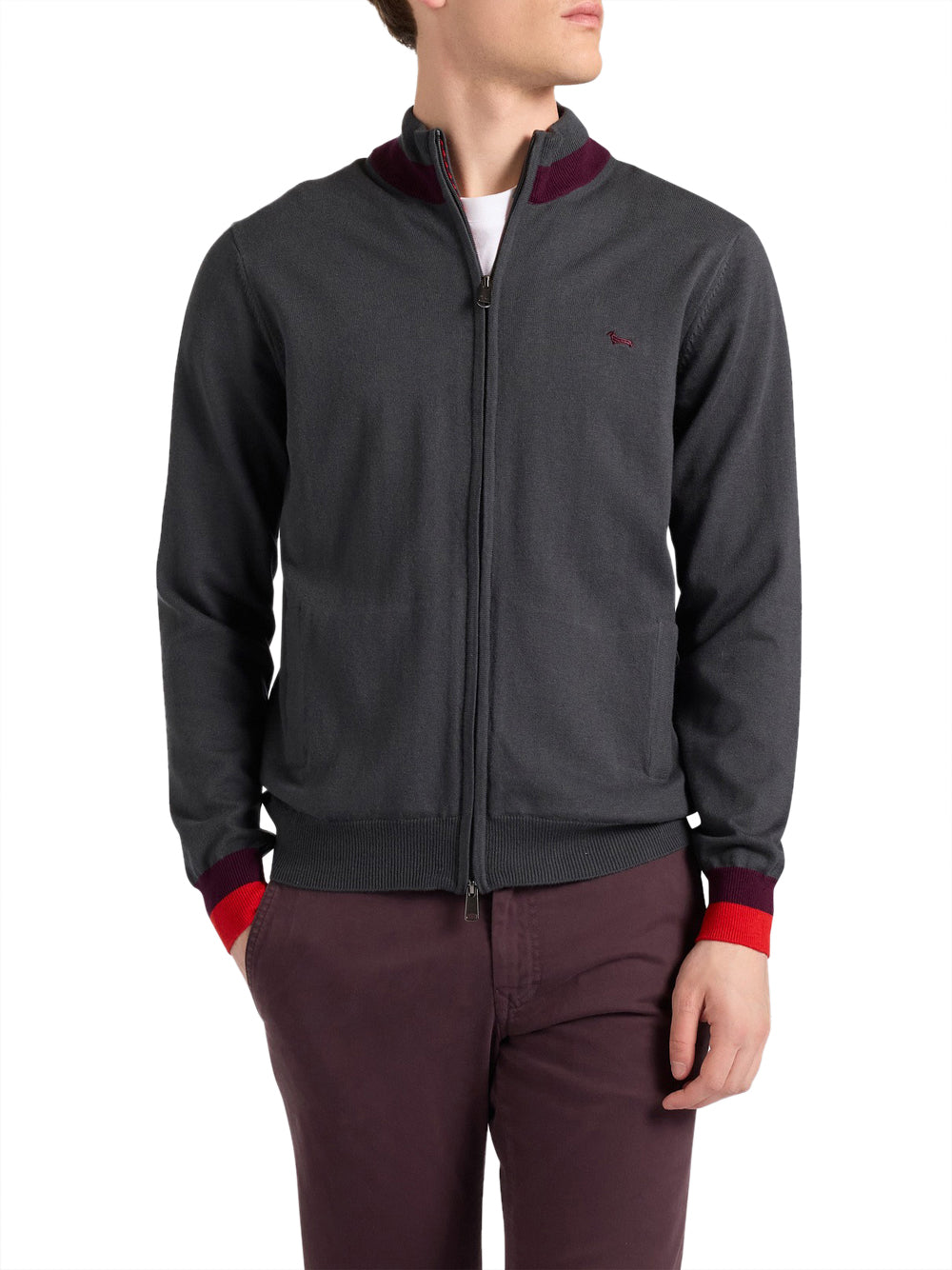 Felpa Zip Harmont & Blaine da Uomo - Grigio