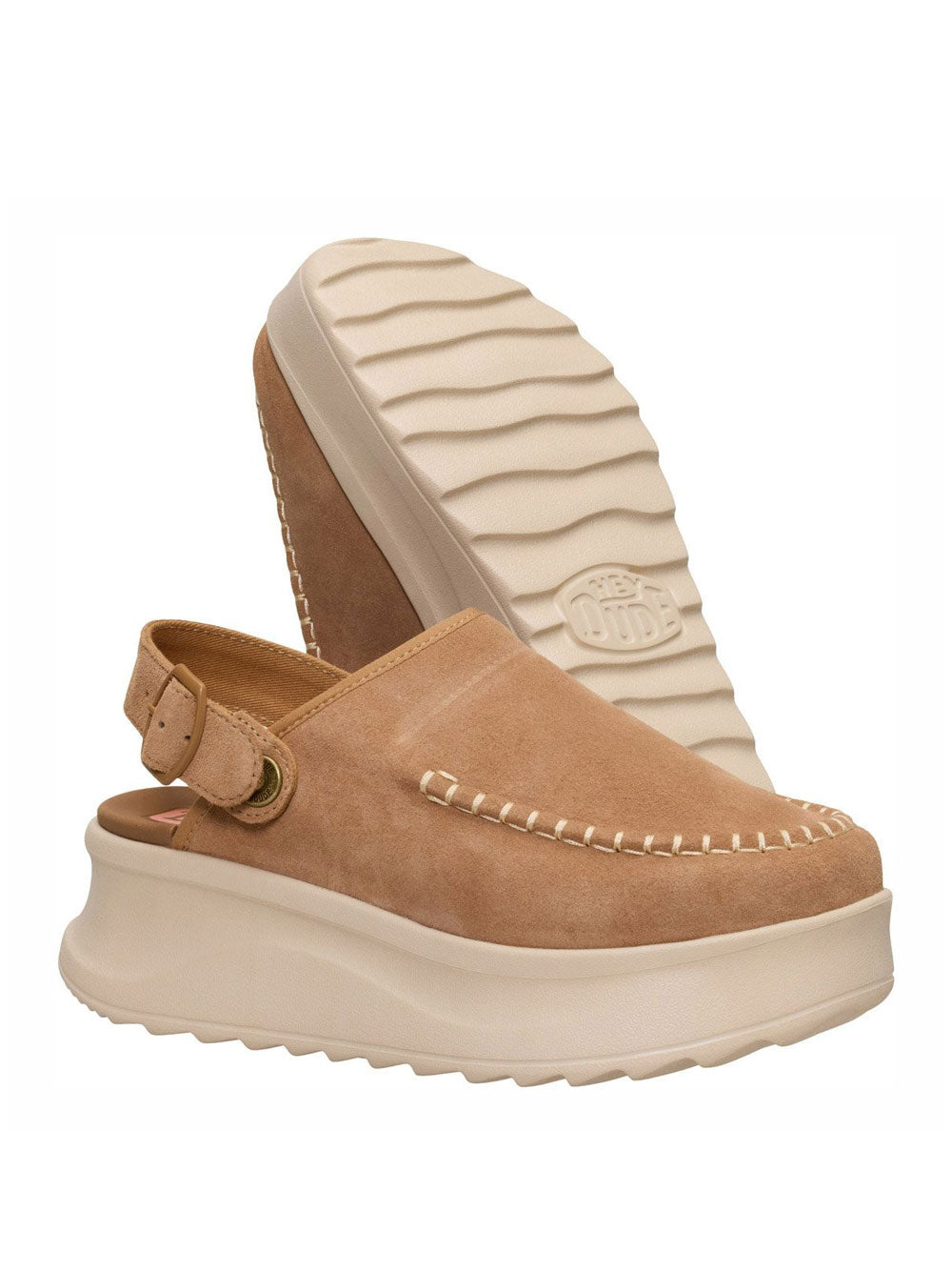 Ciabatte Hey Dude Delray Clog Suede da Donna - Marrone