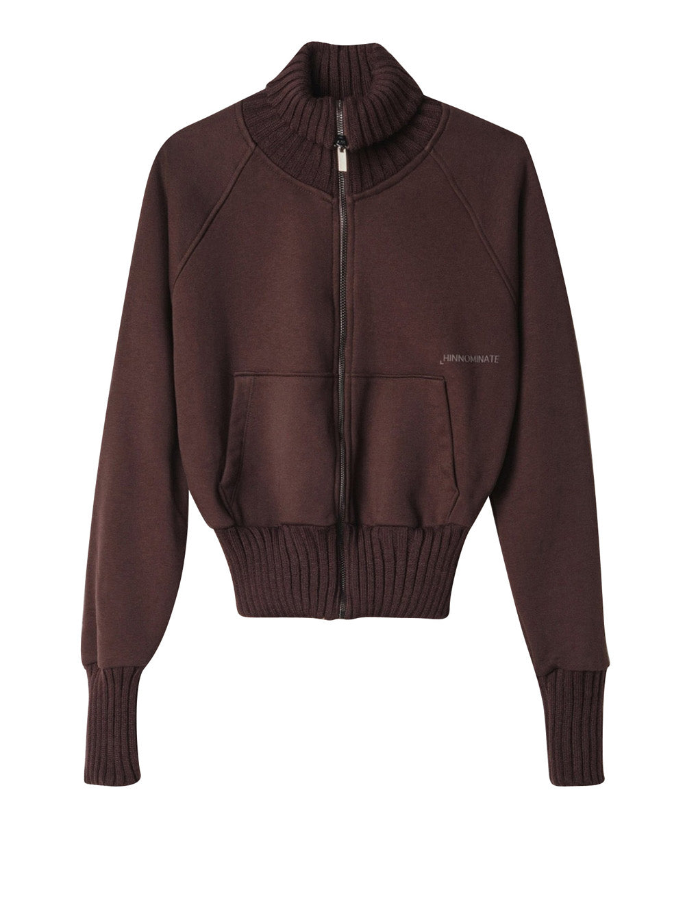 Felpa Zip Hinnominate da Donna - Marrone