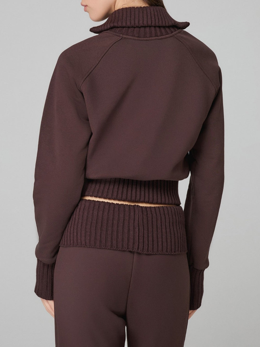 Felpa Zip Hinnominate da Donna - Marrone