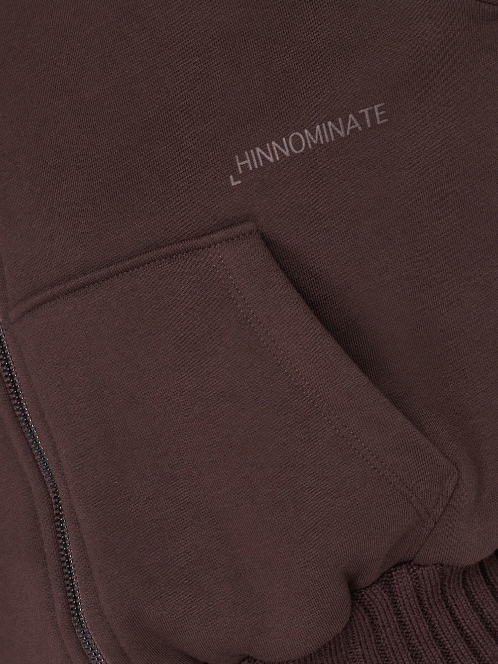 Felpa Zip Hinnominate da Donna - Marrone