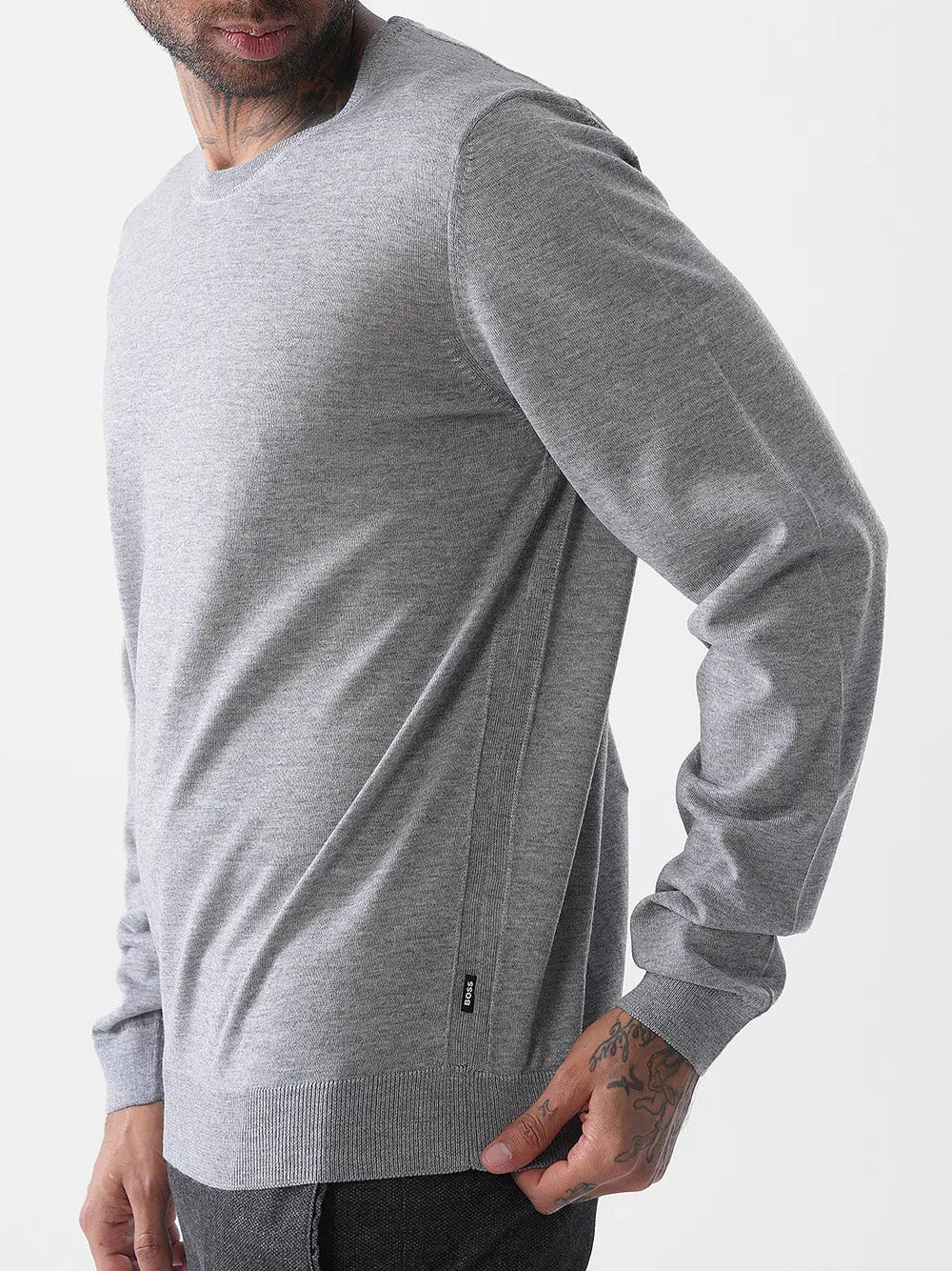Pullover Hugo Boss Leno da Uomo - Grigio