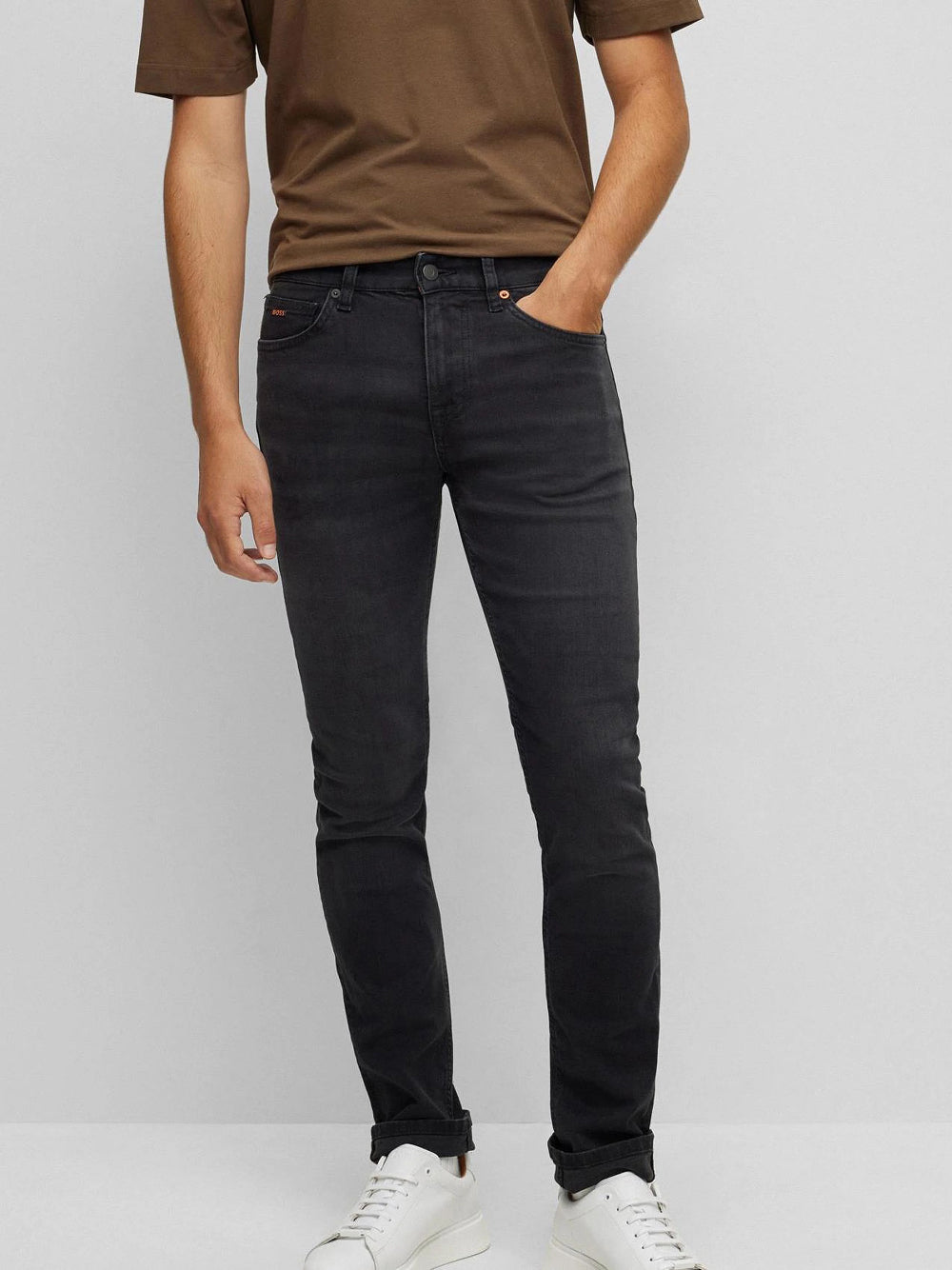 Jeans Skinny Hugo Boss Delaware da Uomo - Nero