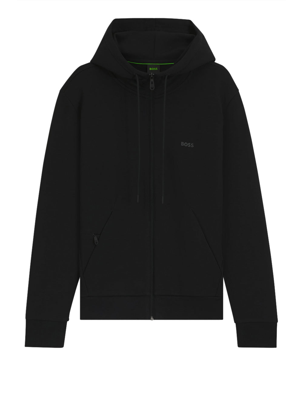 Felpa Zip Hugo Boss Saggy da Uomo - Nero