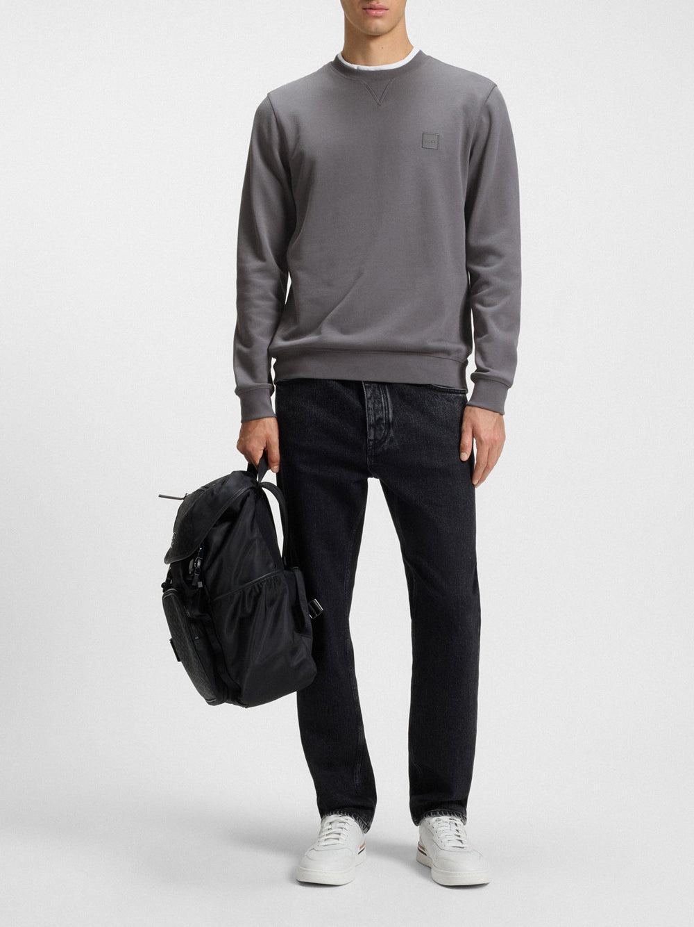 Felpa Hugo Boss Westart da Uomo - Grigio