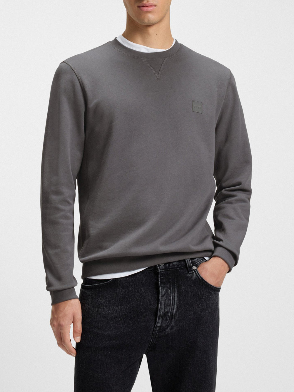 Felpa Hugo Boss Westart da Uomo - Grigio