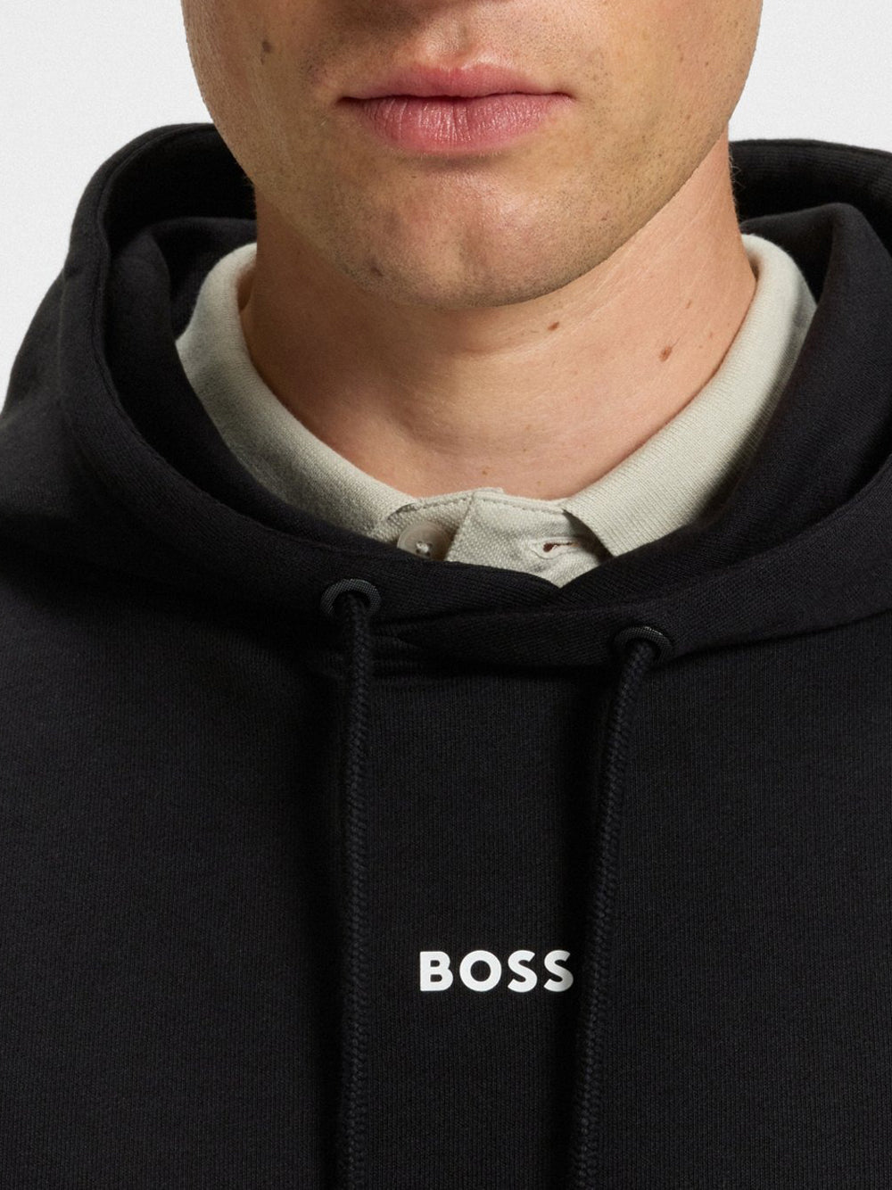 Felpa Cappuccio Hugo Boss Wesmallhood da Uomo - Nero