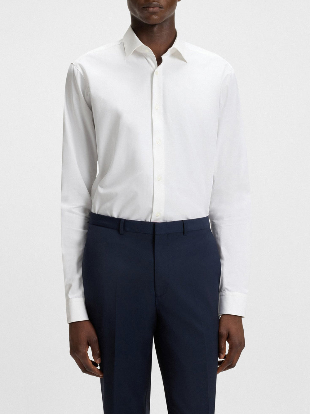 Camicia Classica Hugo Boss Valerio da Uomo - Bianco