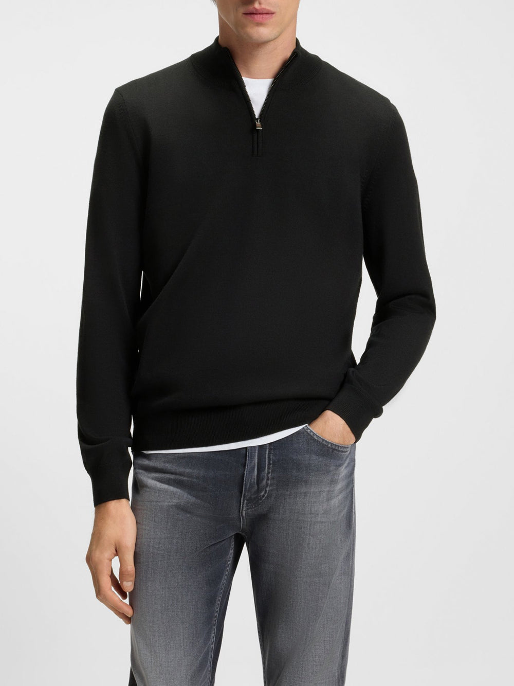 Pullover Hugo Boss Ebenji da Uomo - Nero