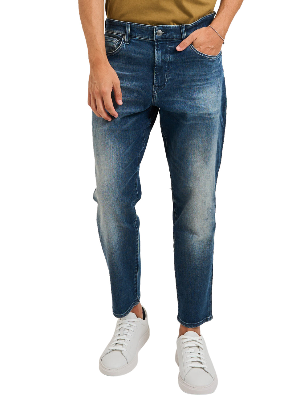Jeans Tapered Hugo Boss Onyx Bo da Uomo - Denim