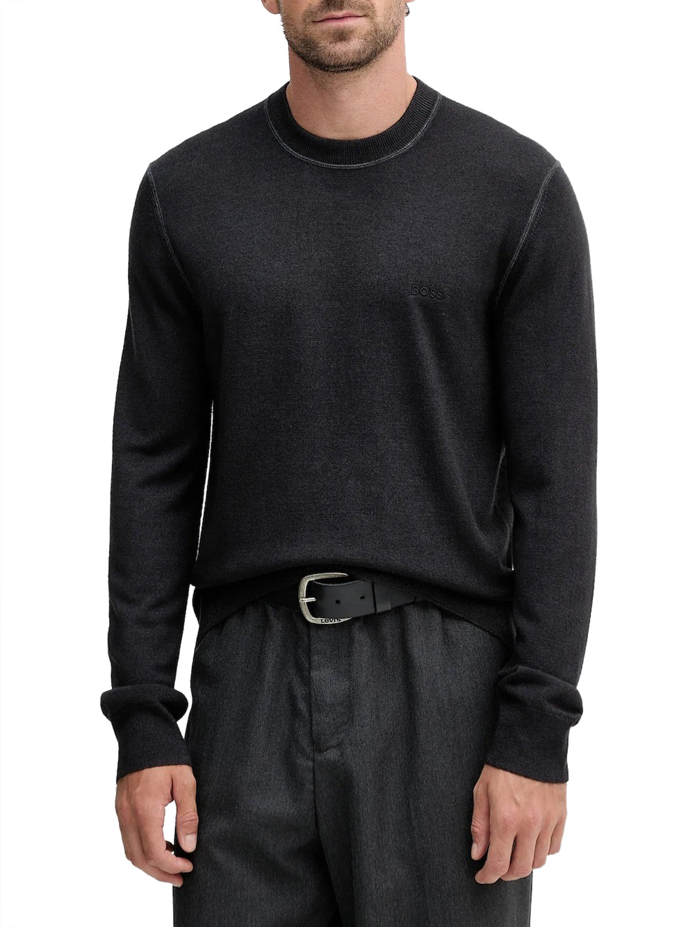 Pullover Hugo Boss Astefo da Uomo - Nero