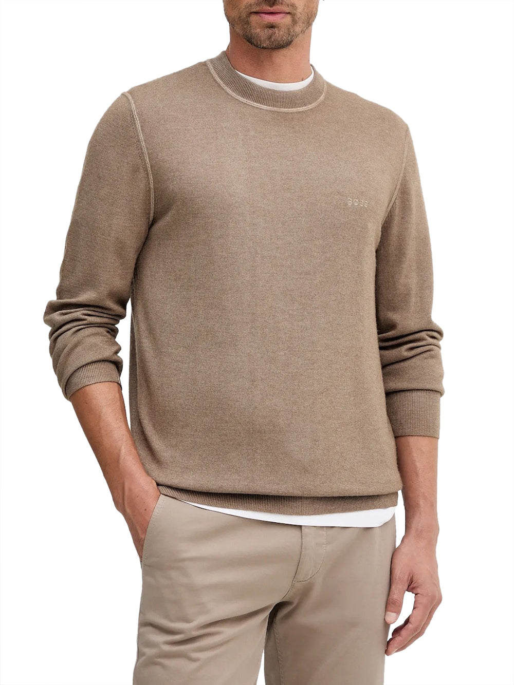 Pullover Hugo Boss Astefo da Uomo - Beige