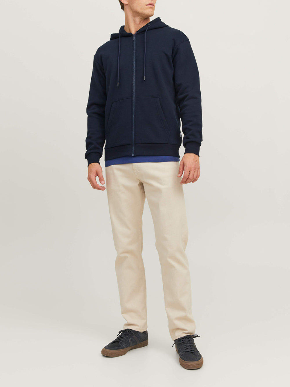 Felpa Zip Jack e Jones da Uomo - Blu