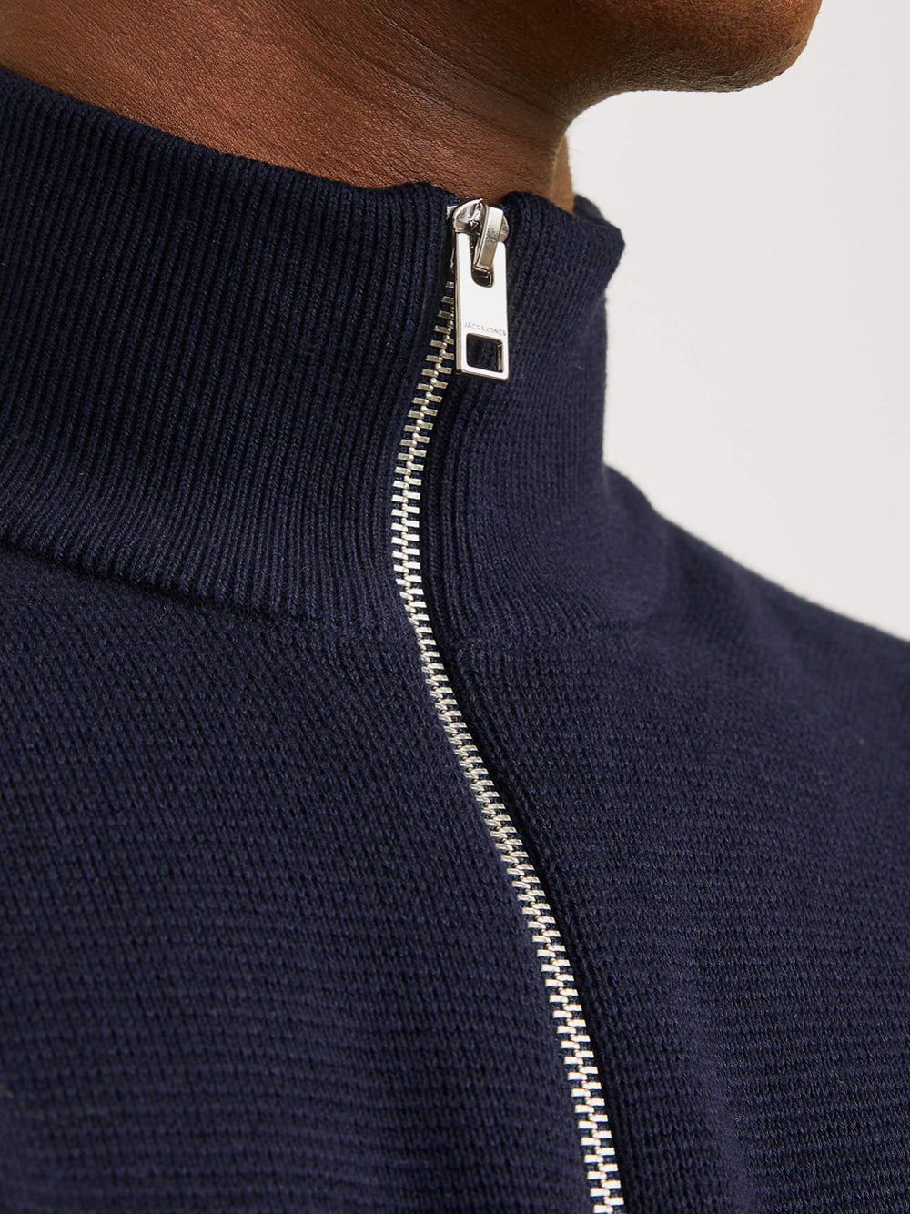 Maglia Collo Alto Jack e Jones Half Zip da Uomo - Blu