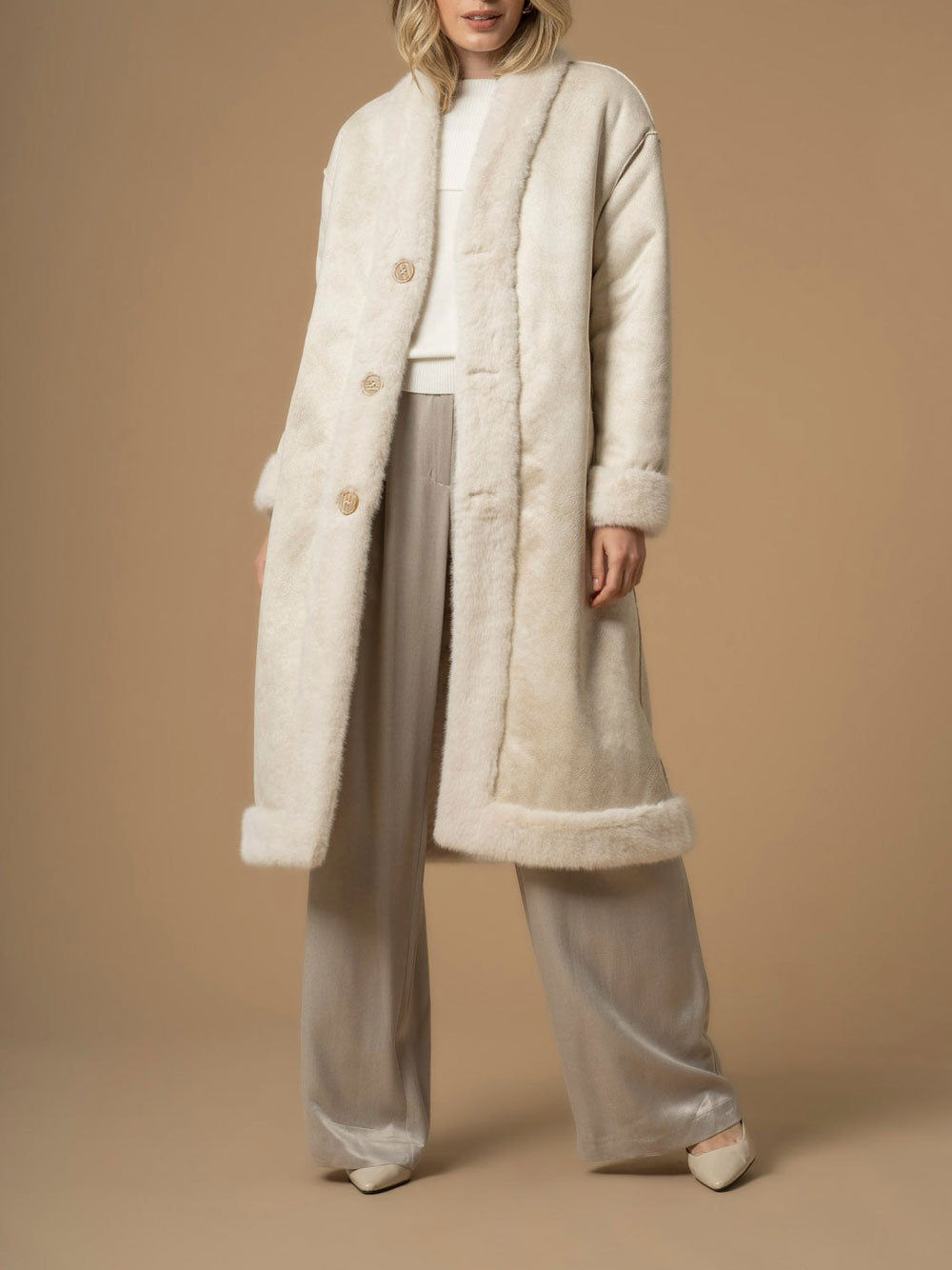 Cappotto Kocca Margarete da Donna - Bianco