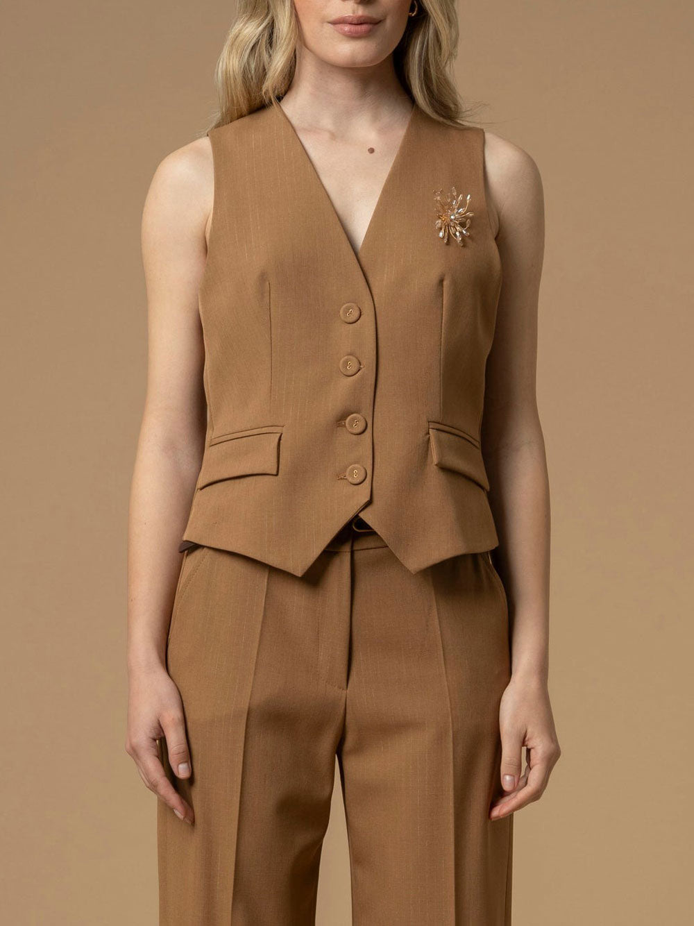 Gilet Kocca Elita da Donna - Beige