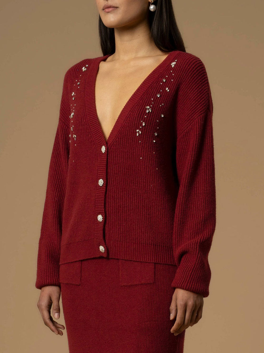 Cardigan Kocca Balbina da Donna - Bordeaux