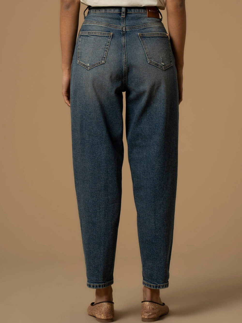 Jeans Carrot Kocca Katiana da Donna - Denim