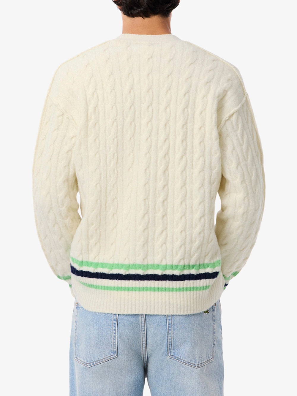 Cardigan Lacoste da Uomo - Avorio