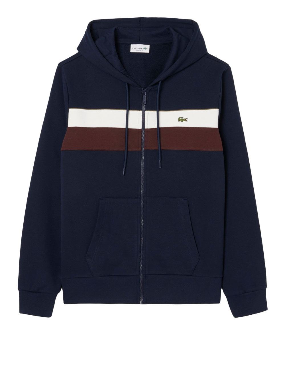 Felpa Zip Lacoste da Uomo - Blu