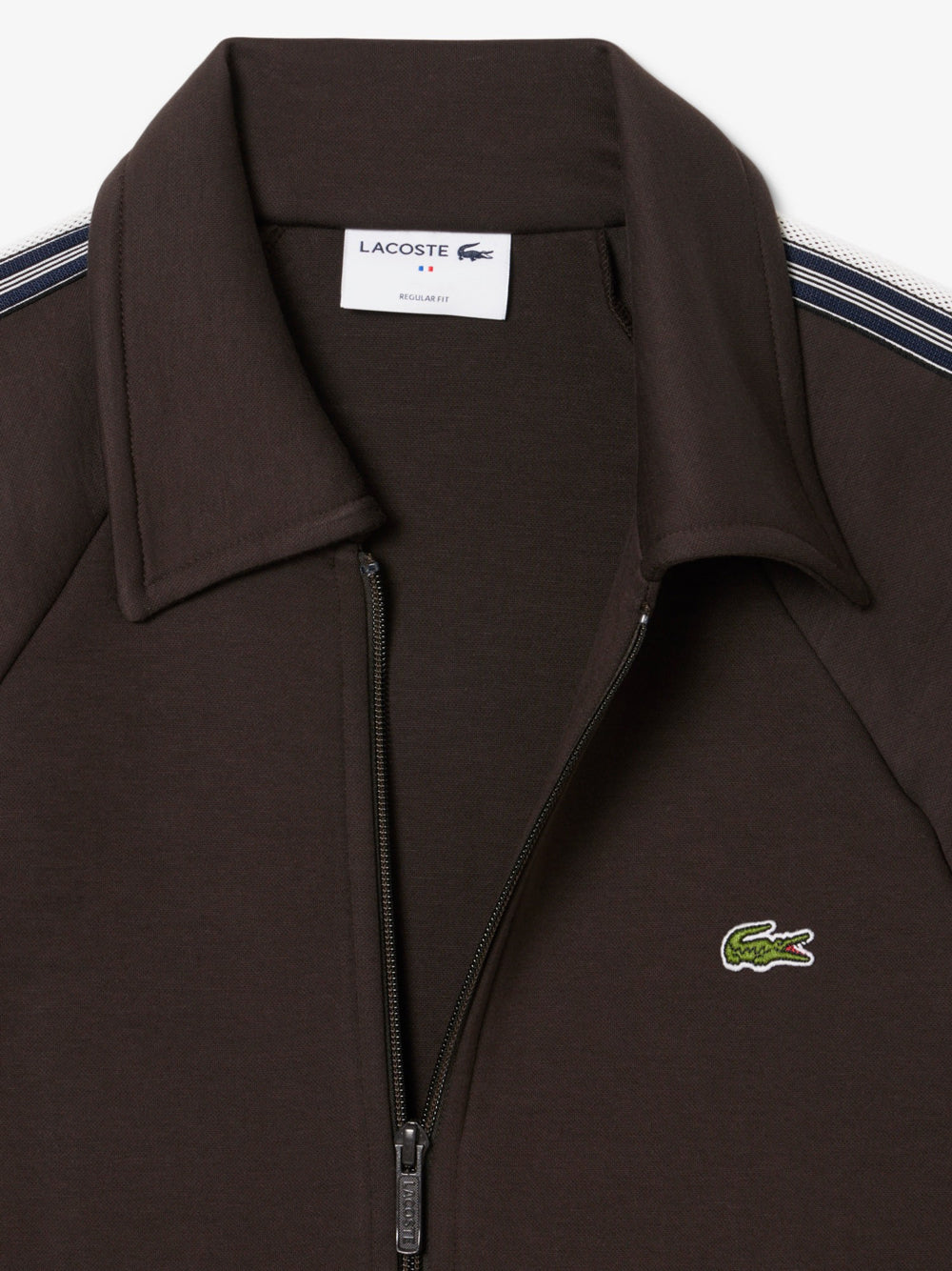 Felpa Zip Lacoste da Uomo - Marrone