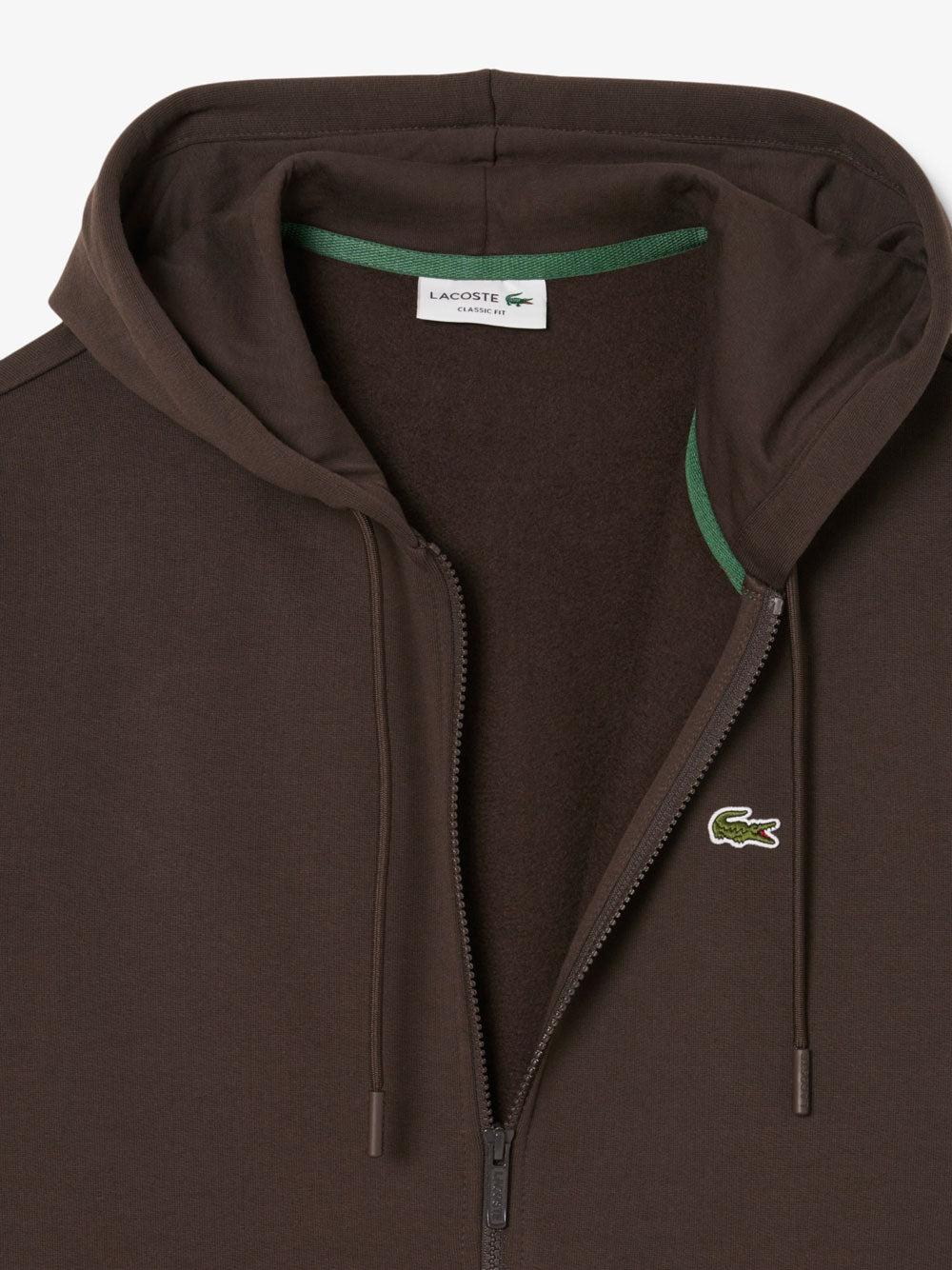 Felpa Zip Lacoste da Uomo - Marrone