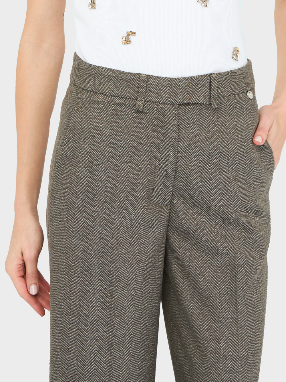 Pantalone Straight Liu Jo da Donna - Grigio