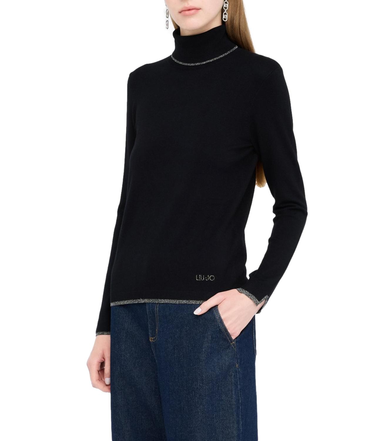 Liu Jo Liu Jo Maglione Collo Alto Donna Mod. MF5229 MS49I 22222 Nero