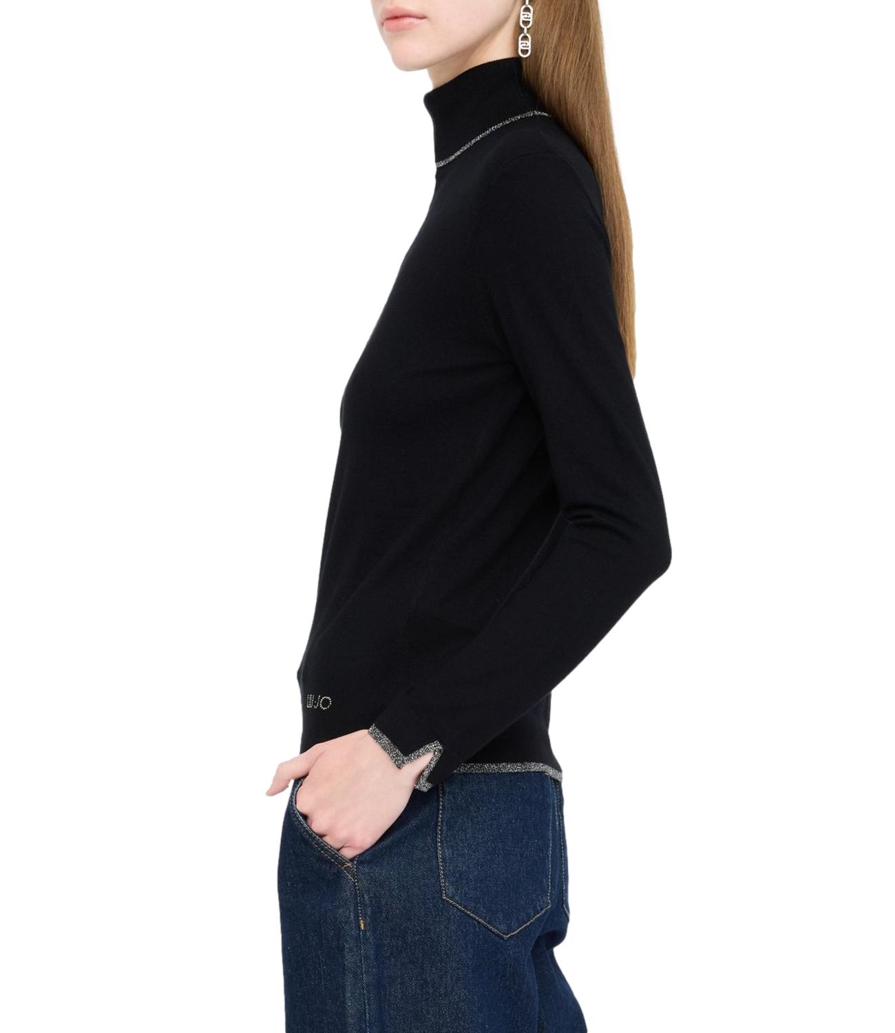 Liu Jo Liu Jo Maglione Collo Alto Donna Mod. MF5229 MS49I 22222 Nero