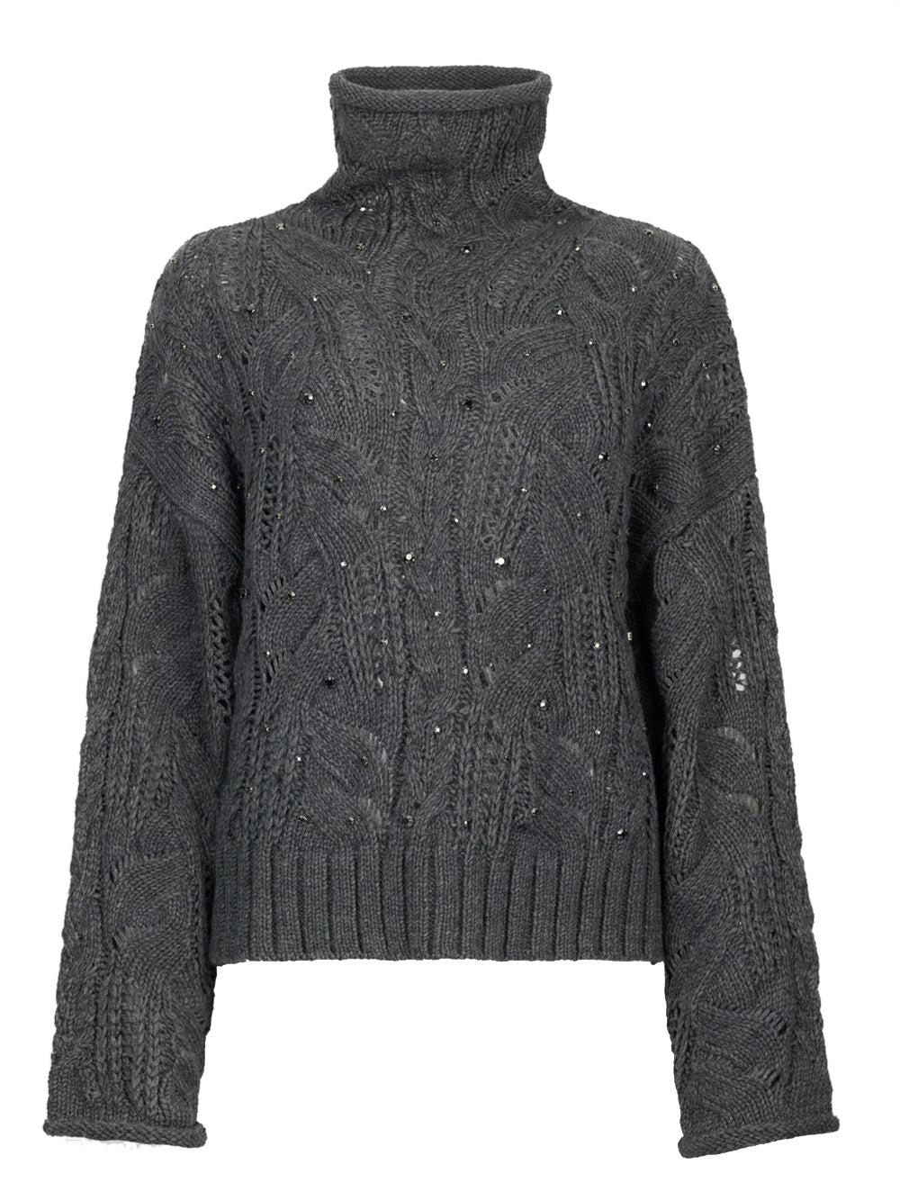 Liu Jo Liu Jo Maglione Collo Alto Donna Mod. MF5451 MA37R 02050 Grigio